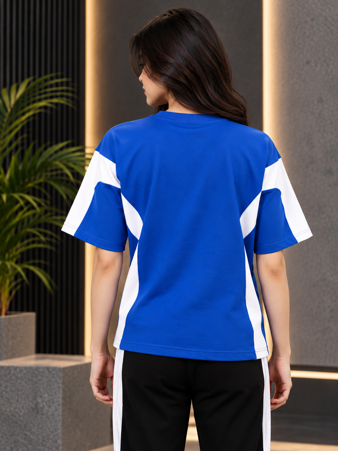 WOMEN WILD FORCE OVER-SIZED T-SHIRT BLUE