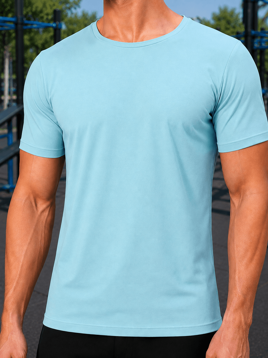 BEDROCK FIT REGULAR FIT T-SHIRT SKY BLUE