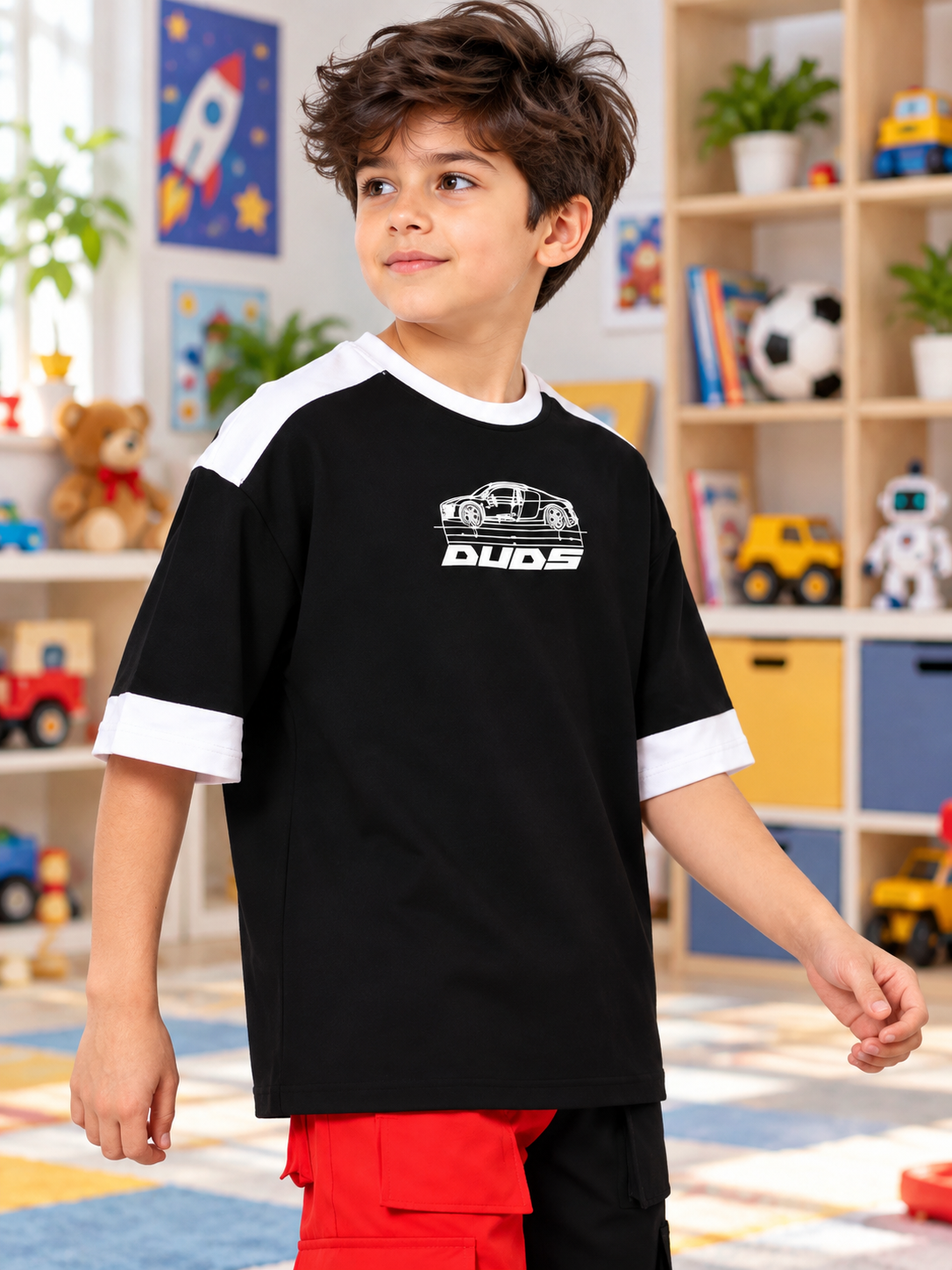 AUDI R8 OVERSIZED T-SHIRT FOR BOYS GIRLS BLACK
