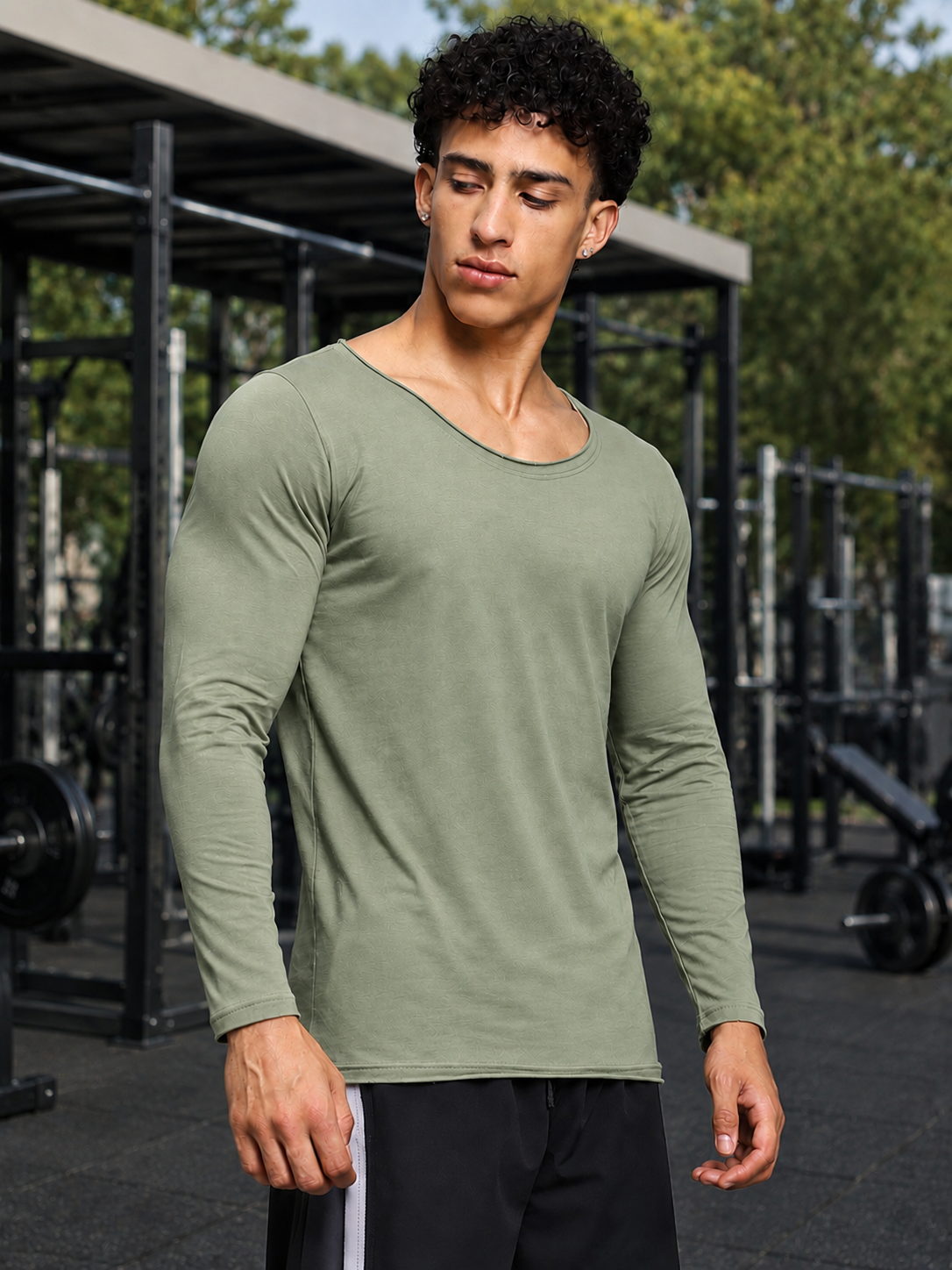 JOEL SLIM FIT SWEATSHIRT SAGE GREEN