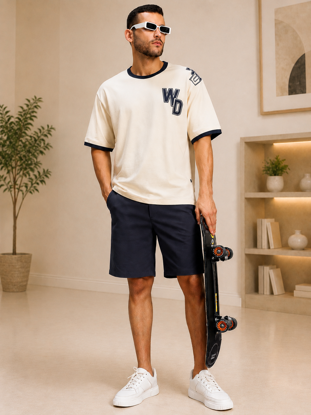 SMART CASUAL TOBACCO REGULAR SHORTS DARK GARY