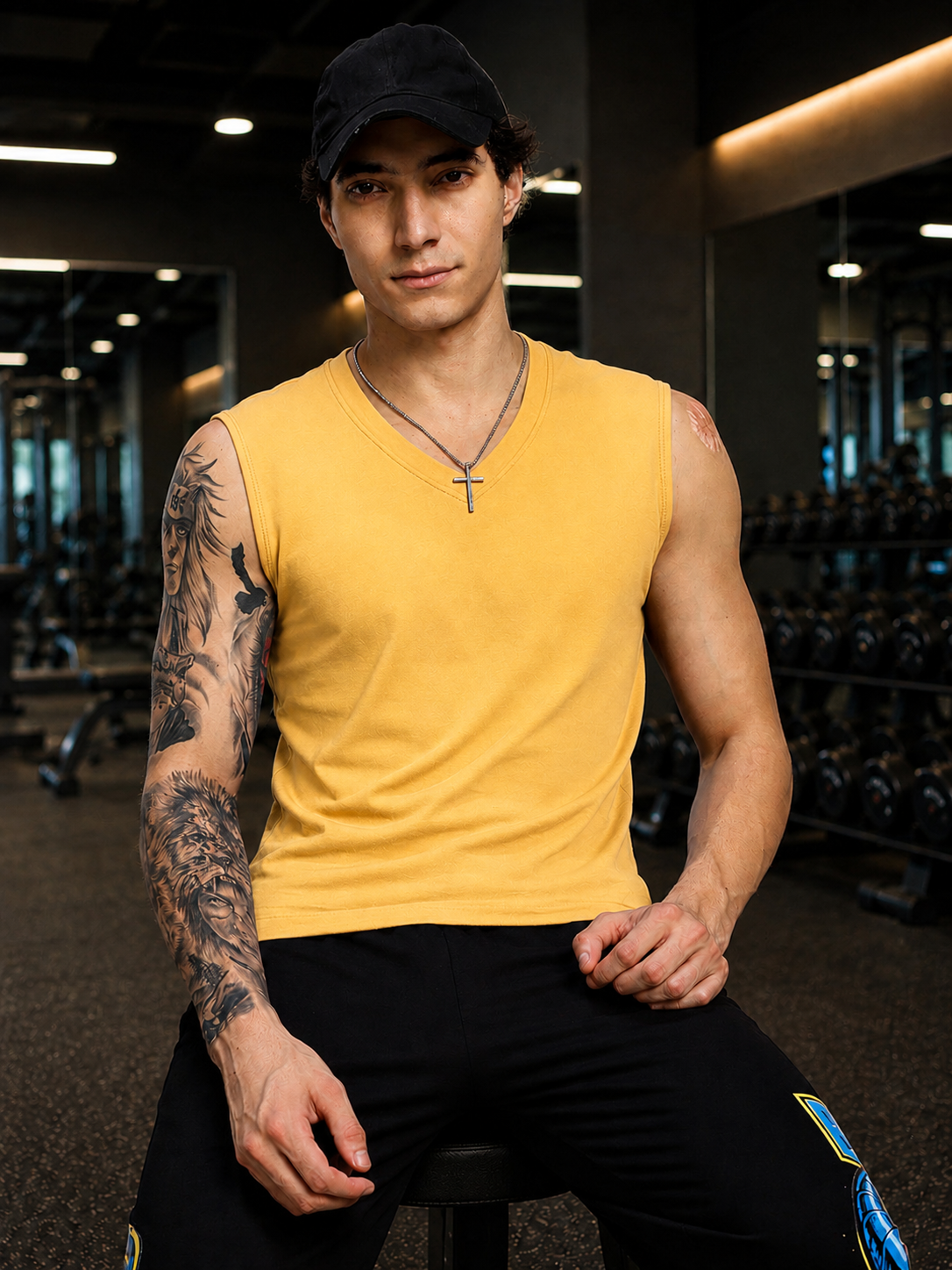 LEVELUP GAMER SLEEVELESS T-SHIRT YELLOW