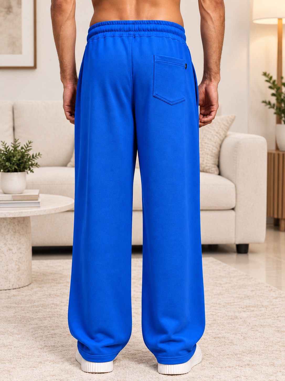 DRAPE TAILORED FIT JOGGERS NEON BLUE
