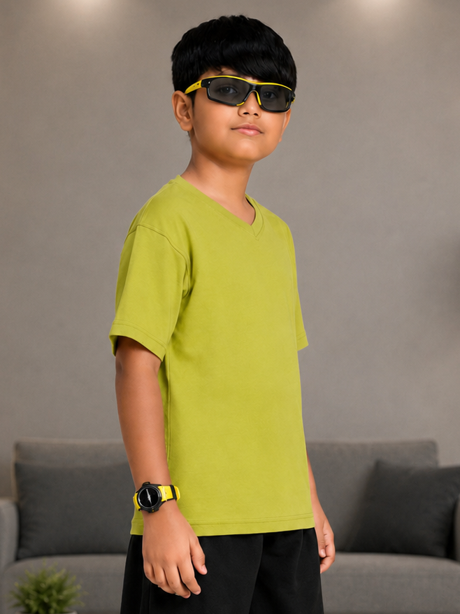 COOLFIT T-SHIRT FOR BOYS GIRLS LIME GREEN