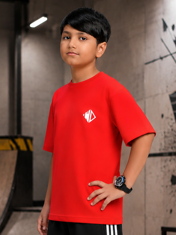 NEO STREET DROP T-SHIRT FOR BOYS GIRLS RED