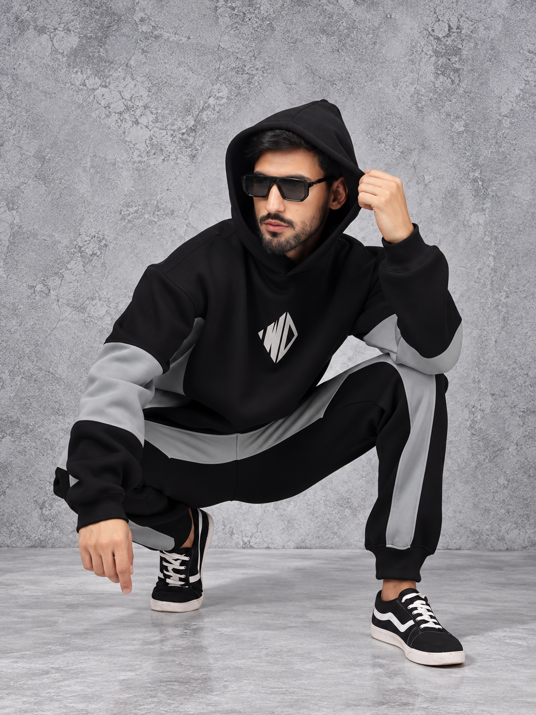 WD GORBCORE HOODIE BLACK-GREY