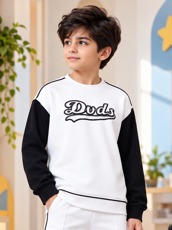 HUNK OVERSIZED SWEATSHIRT WHITE BLACK