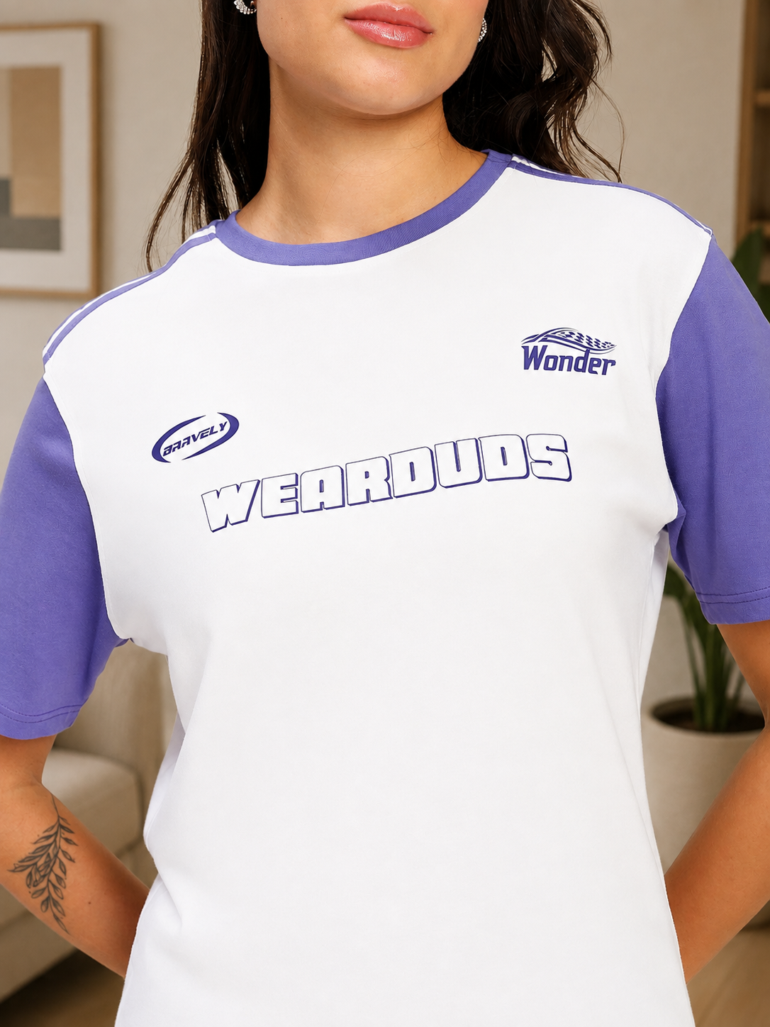 WOMEN STREET WONDER REGULAR FIT T-SHIRT WHITE MULTI