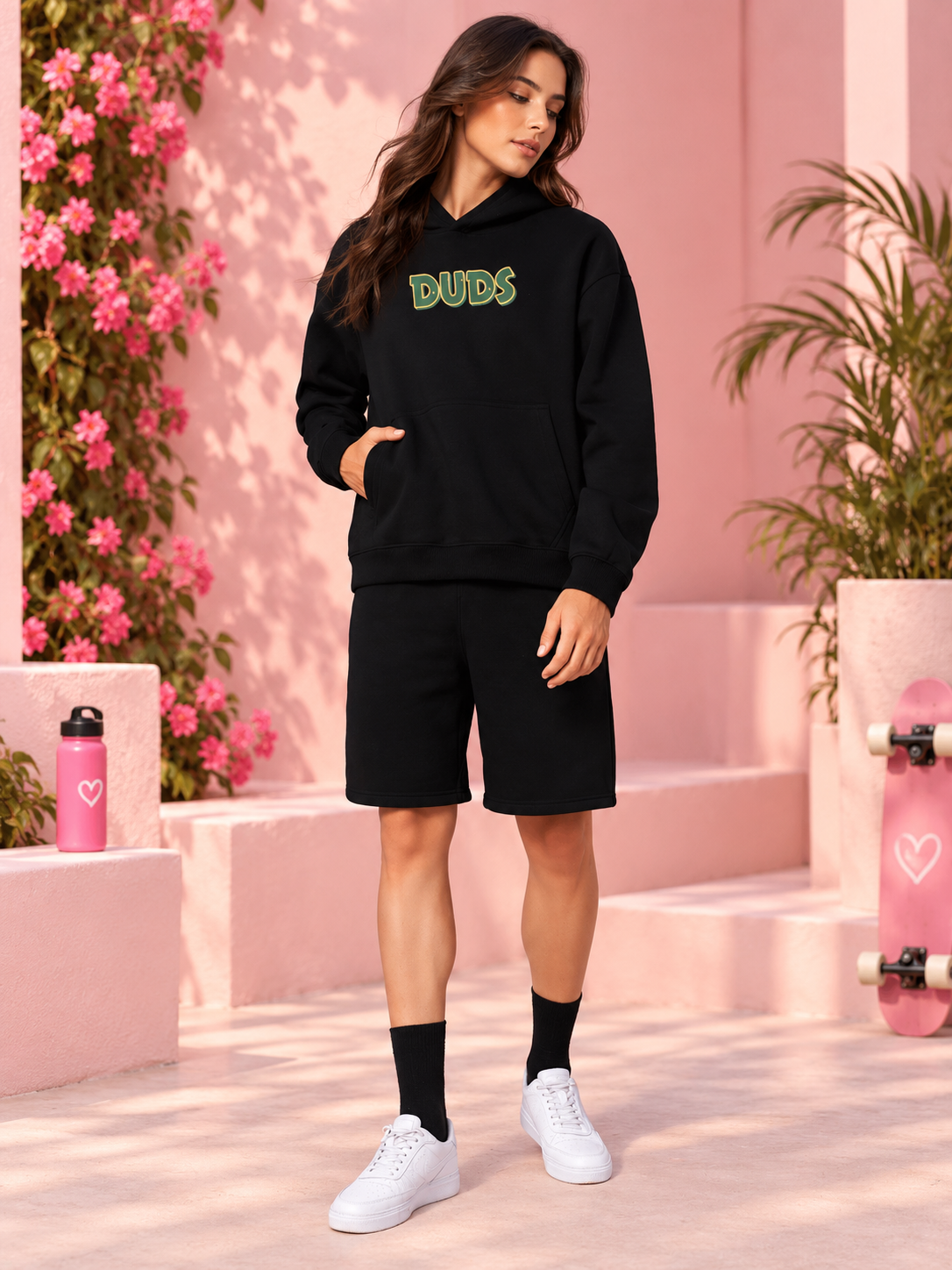WOMEN JUDY NICK ZOOTOPIA FLEECE CO-ORD BLACK