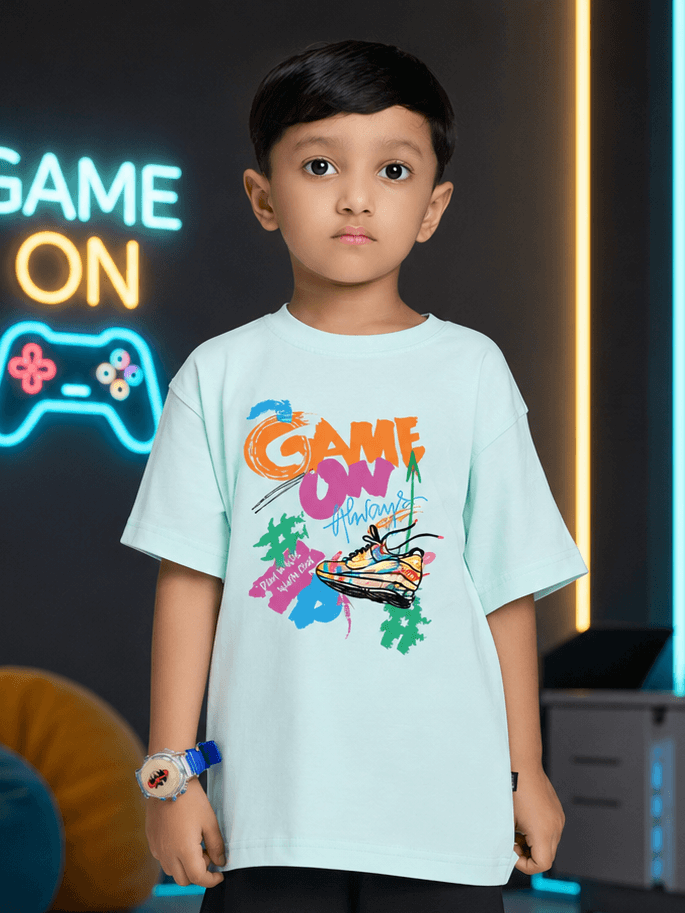 ICE MINT GAME T-SHIRT FOR BOYS GIRLS SKY BLUE