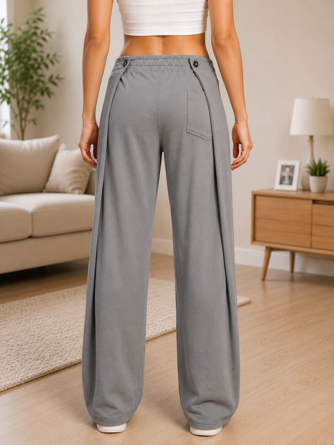 Women Omega Flow Wide Fit Joggers Grey – relaxed, fashion-forward joggers for effortless streetwear, casual outings, travel days, and off-duty looks.