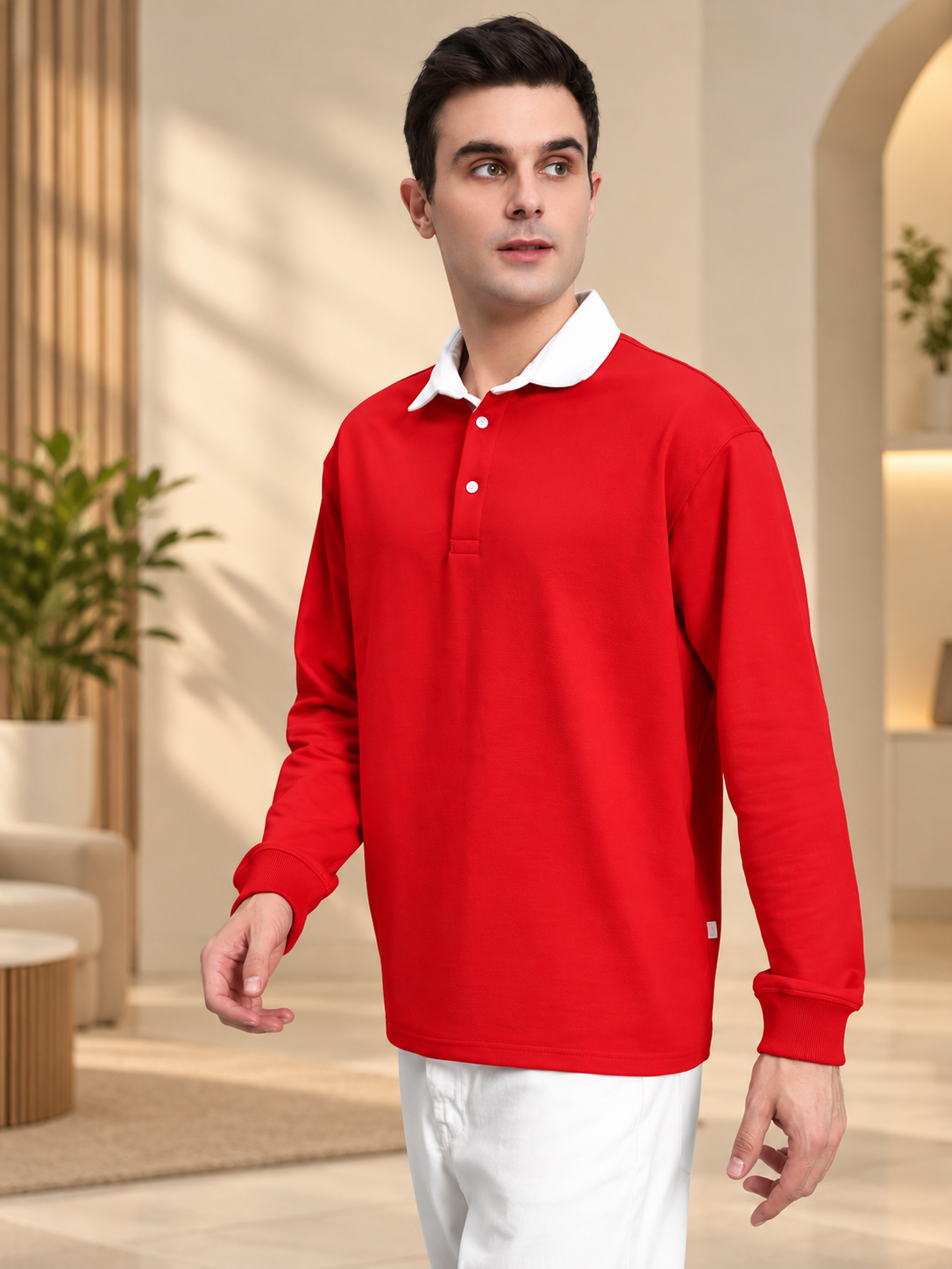 SAGOL POLO OVERSIZED SWEATSHIRT RED