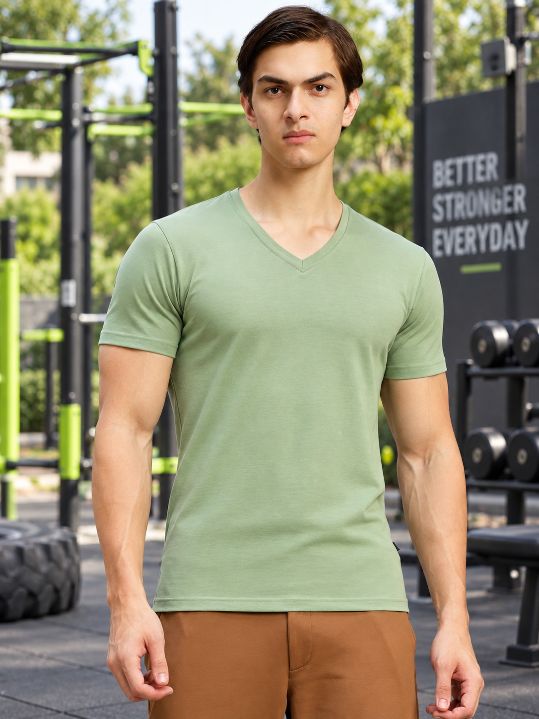 CORE SHORT REGULAR FIT T-SHIRT SAGE GREEN
