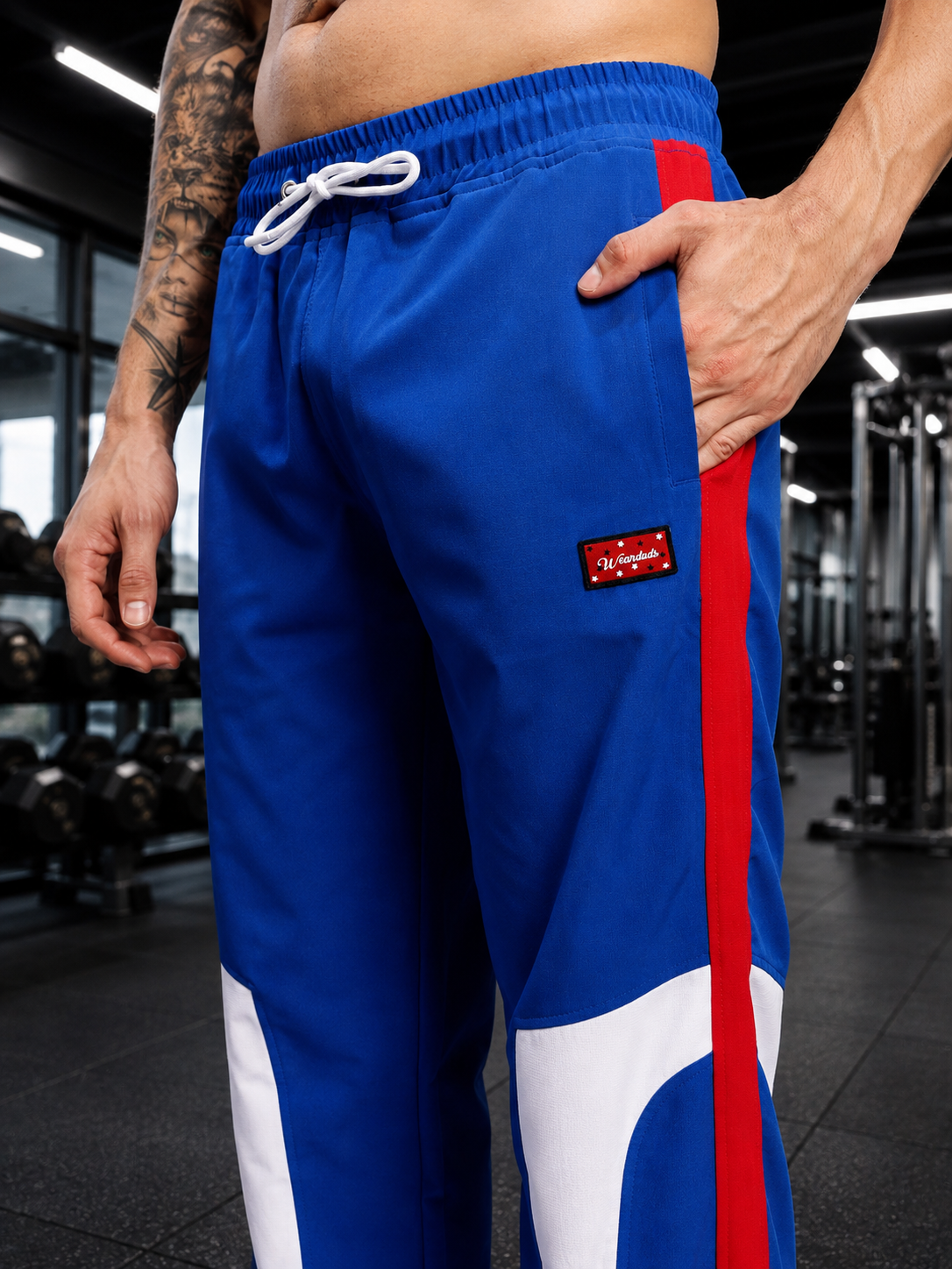 RETRO RUNNER RELAXED-FIT JOGGERS BLUE MULTI