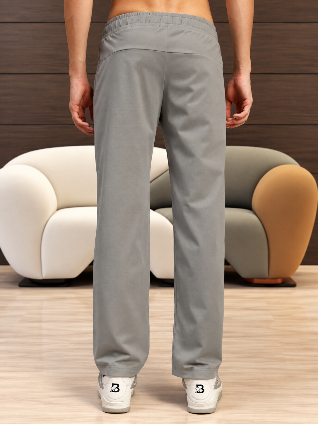 ESSENTIAL FLEX FIT CASUAL PANTS GREY