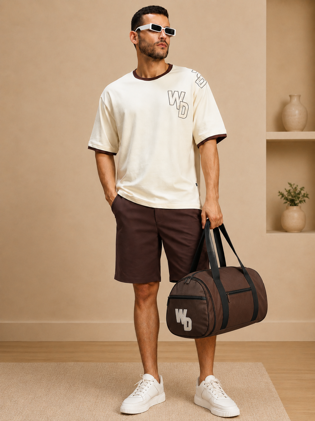 SMART CASUAL TOBACCO REGULAR SHORTS MAROON