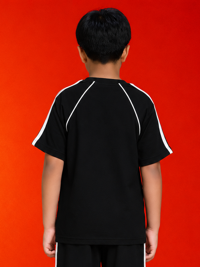 KIDS ROSTER T-SHIRT BOYS GIRLS BLACK WHITE
