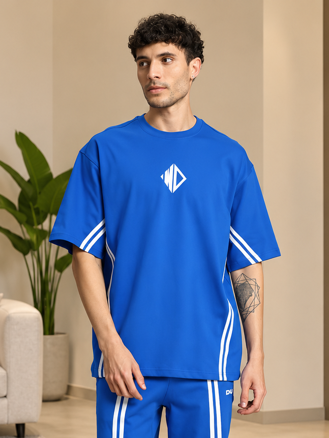 OUTLOOK OVER-SIZED T-SHIRT ROYAL BLUE