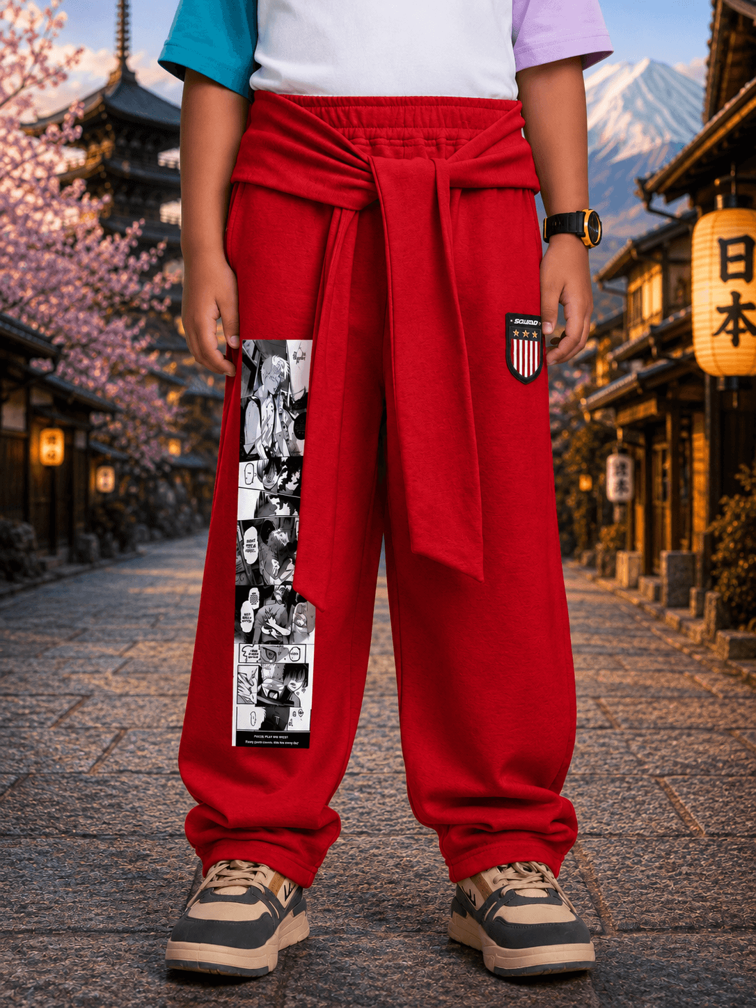 CHILL JOGGER FOR BOYS GIRLS RED