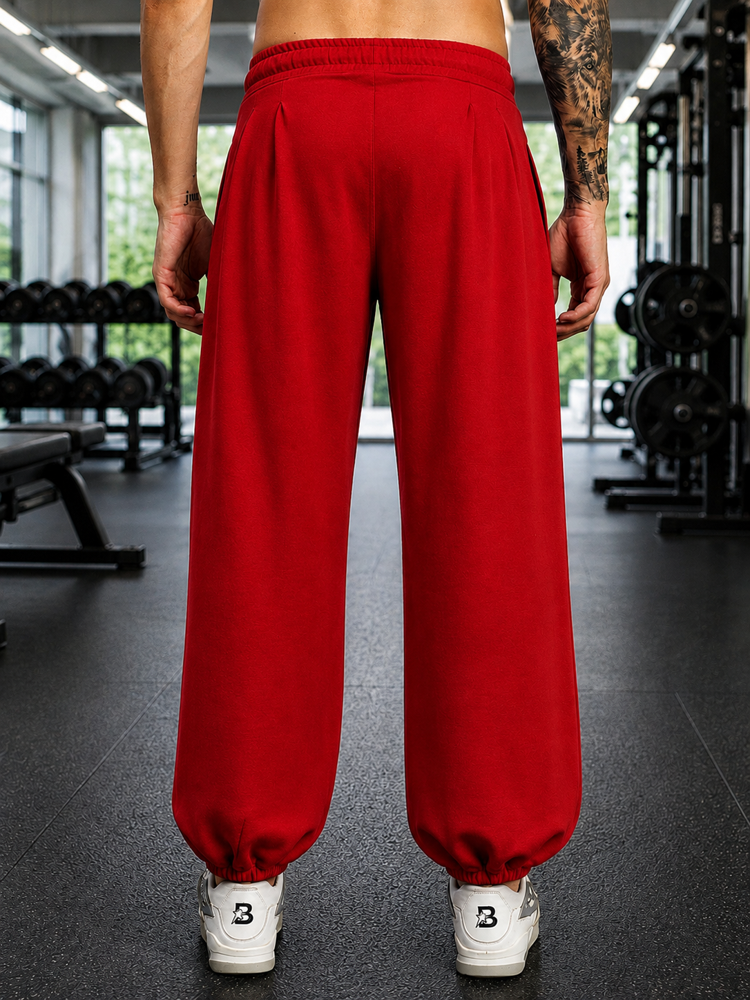 COOLFIT BAGGY LOOSE FIT JOGGER RED