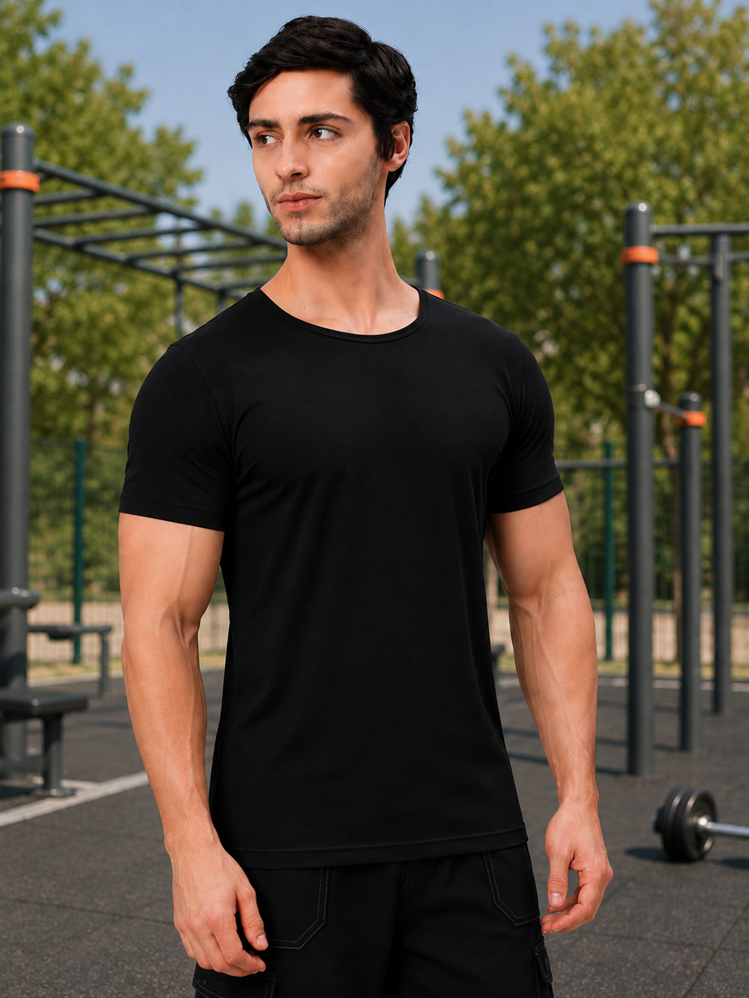 BEDROCK FIT REGULAR FIT T-SHIRT BLACK