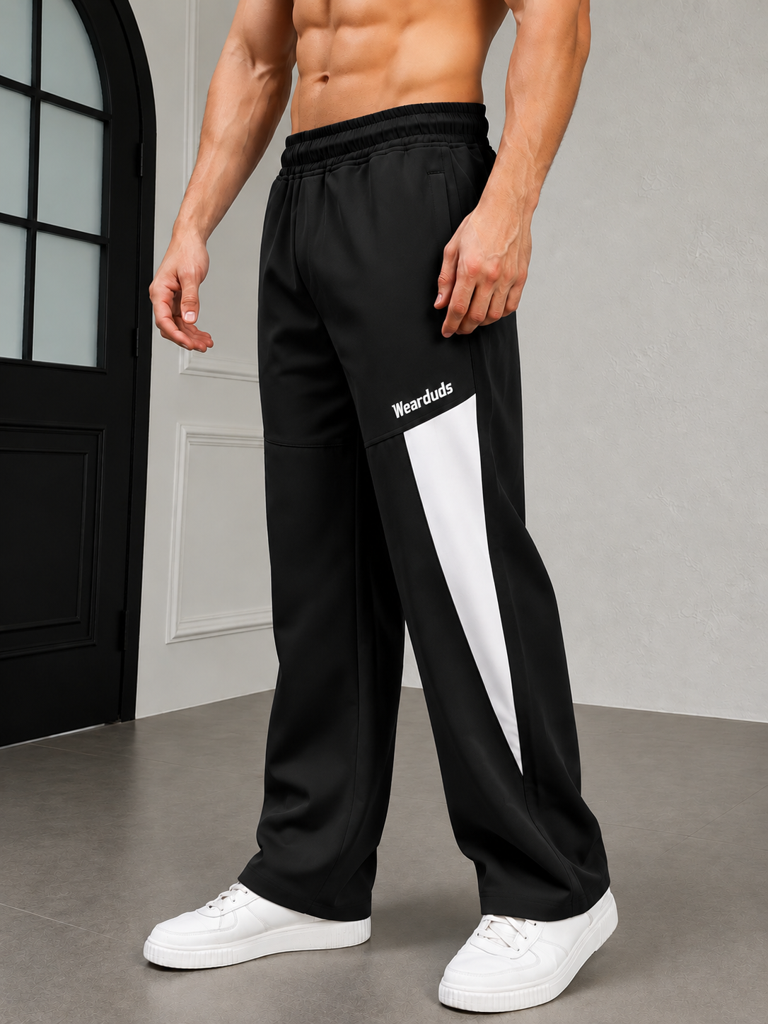 PULSE RELAXED-FIT JOGGERS BLACK WHITE