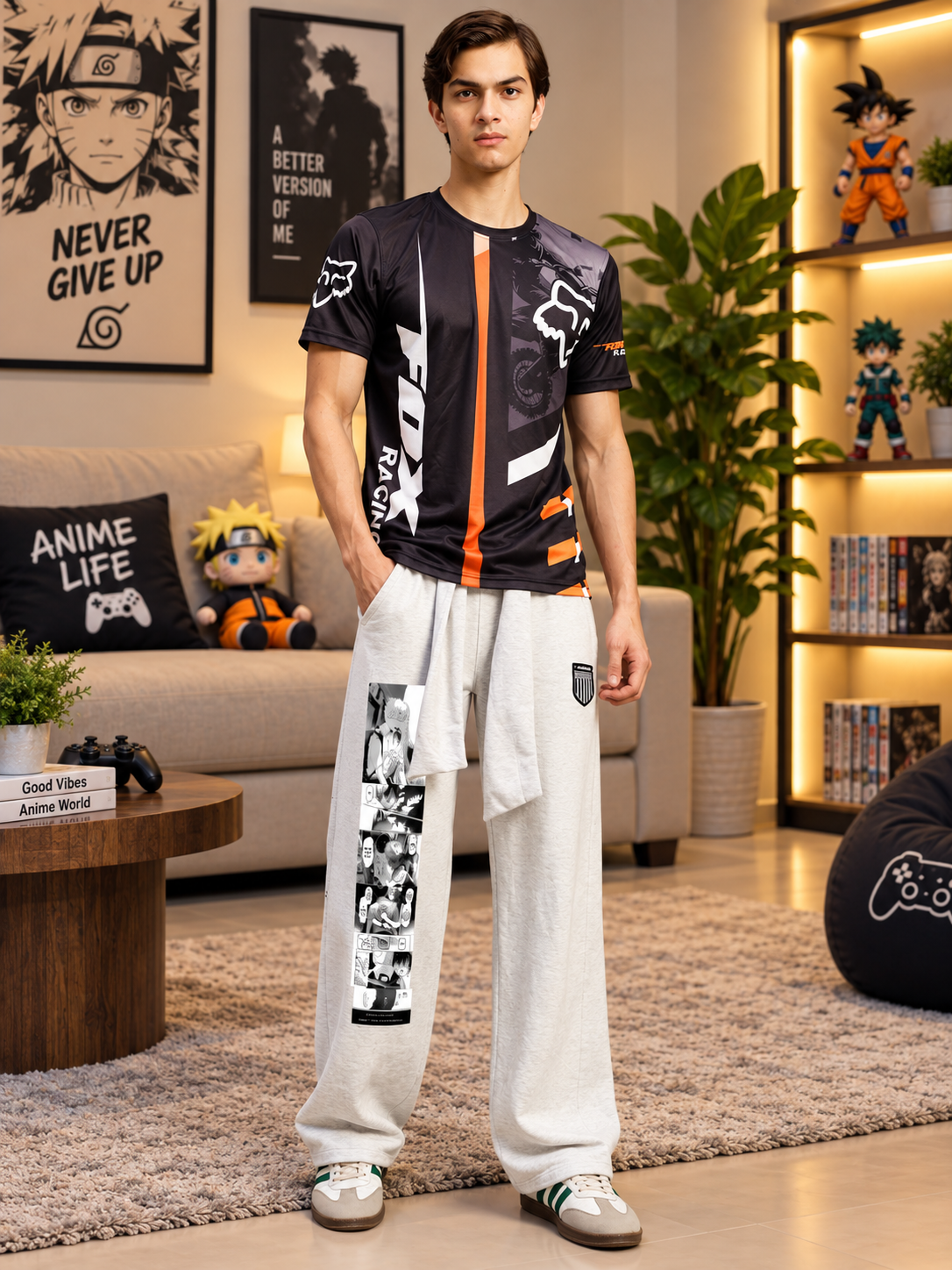 CHILL GRAPHIC JOGGERS MELANGE GREY