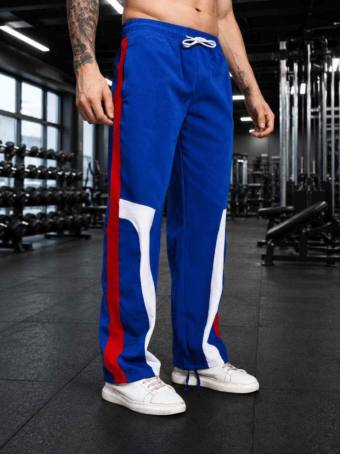 RETRO RUNNER RELAXED-FIT JOGGERS BLUE MULTI