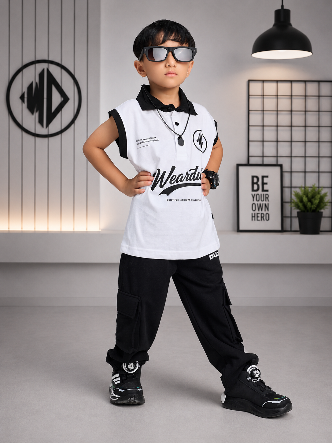 EVERYDAY ADVENTURE T-SHIRT FOR BOYS GIRLS WHITE