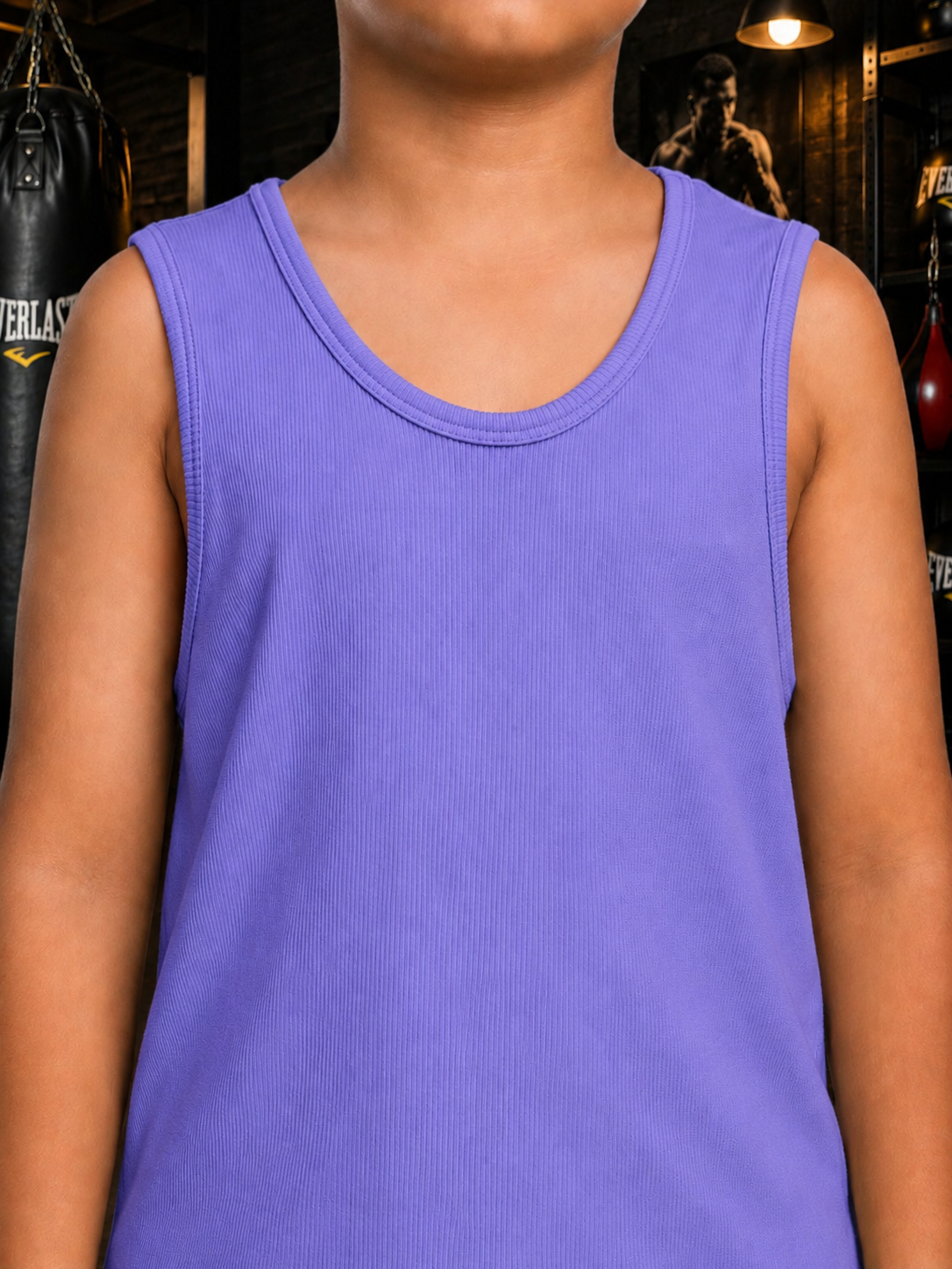EASY WEAR VEST T-SHIRT FOR BOYS GIRLS LAVENDER BLUE