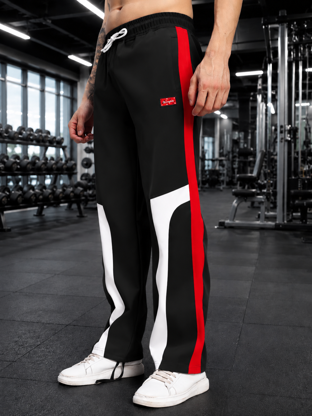 RETRO RUNNER RELAXED-FIT JOGGERS BLACK MULTI