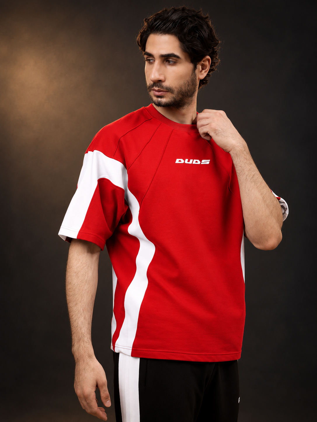 WILD FORCE OVER-SIZED T-SHIRT RED WHITE