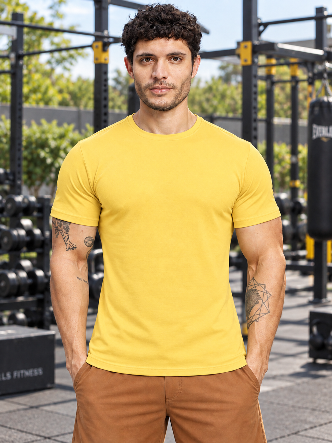 CLASSIC SLIM FIT T-SHIRT YELLOW