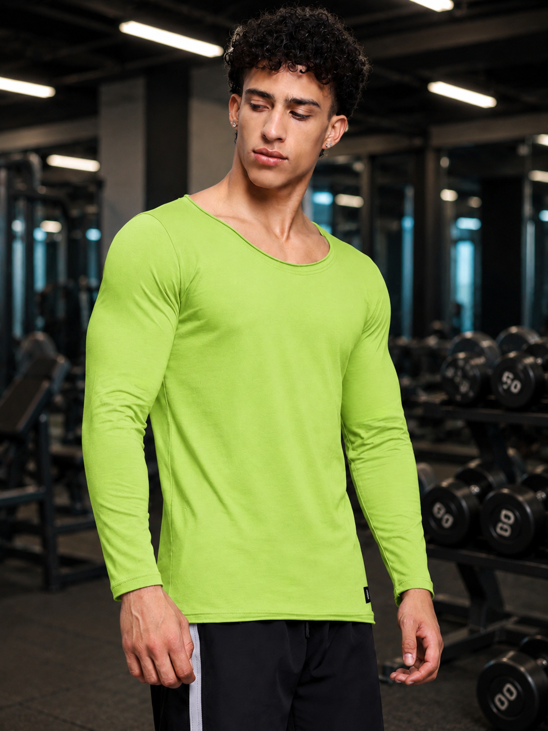 JOEL SLIM FIT SWEATSHIRT NEON GREEN