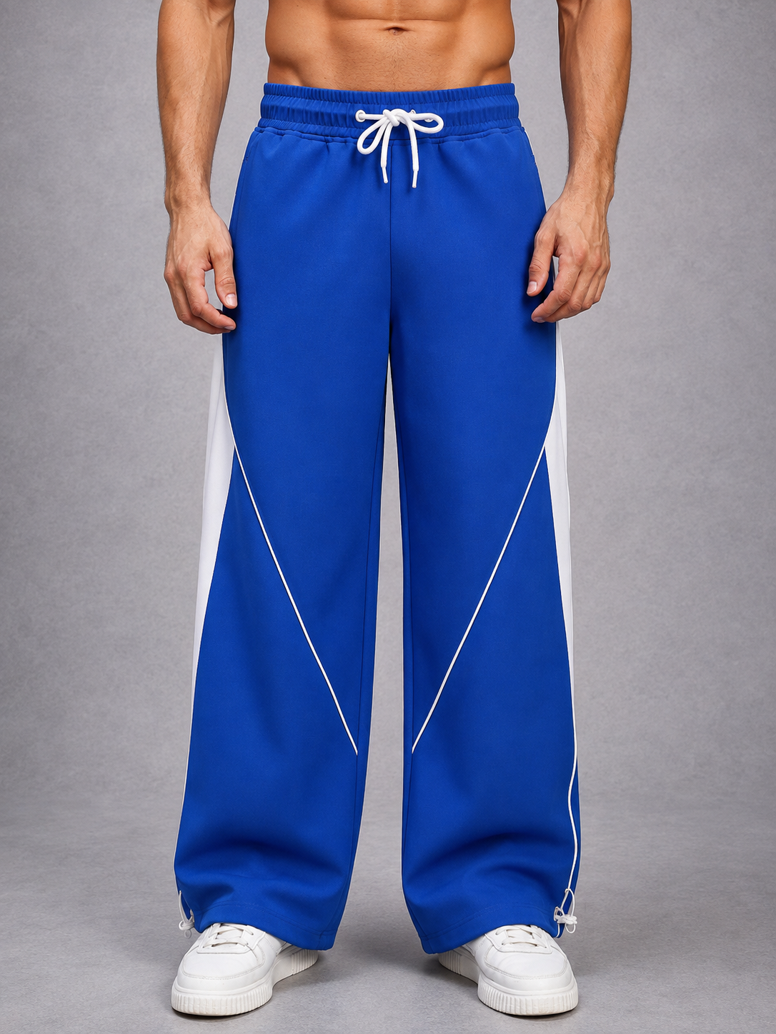 BOLD ELECTRIC RELAXED-FIT JOGGERS BLUE