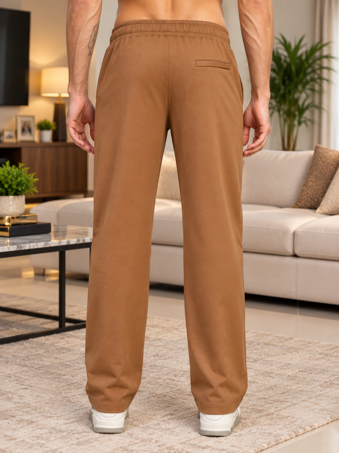 SMART CHILL RELAXED PANTS BROWN
