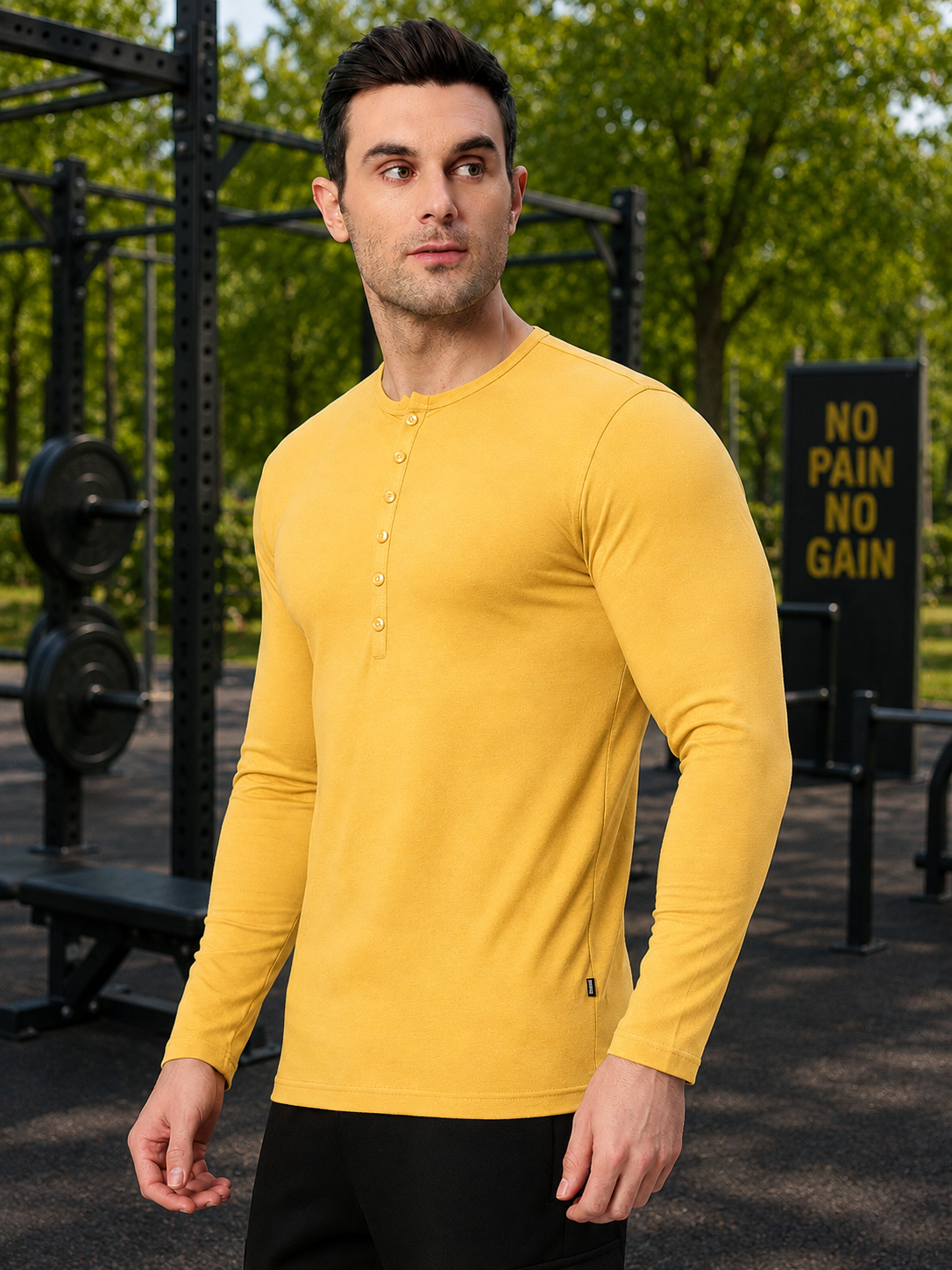 HENNY SLIM FIT SWEATSHIRT YELLOW