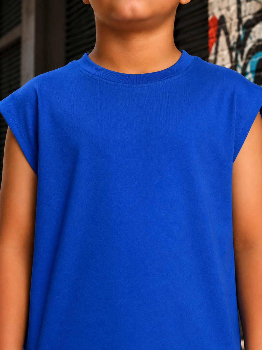 NEON RUSH SLEEVELESS CO-ORD FOR BOYS GIRLS BLUE
