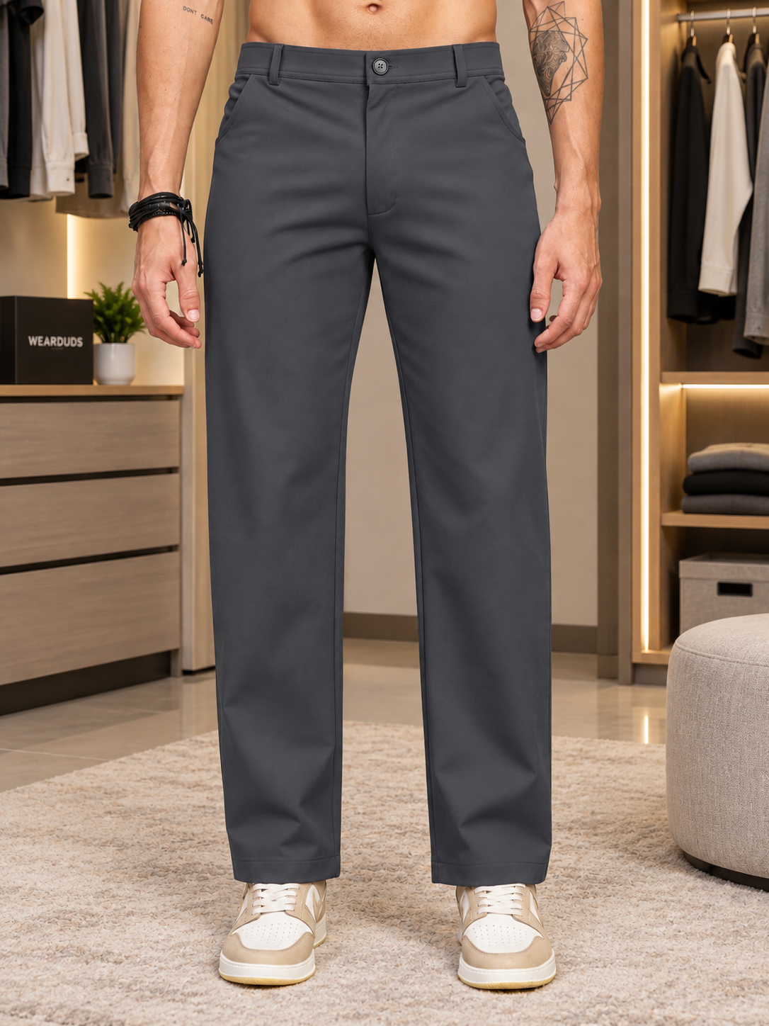 MODERN STREAMLINED PANTS DARK GREY