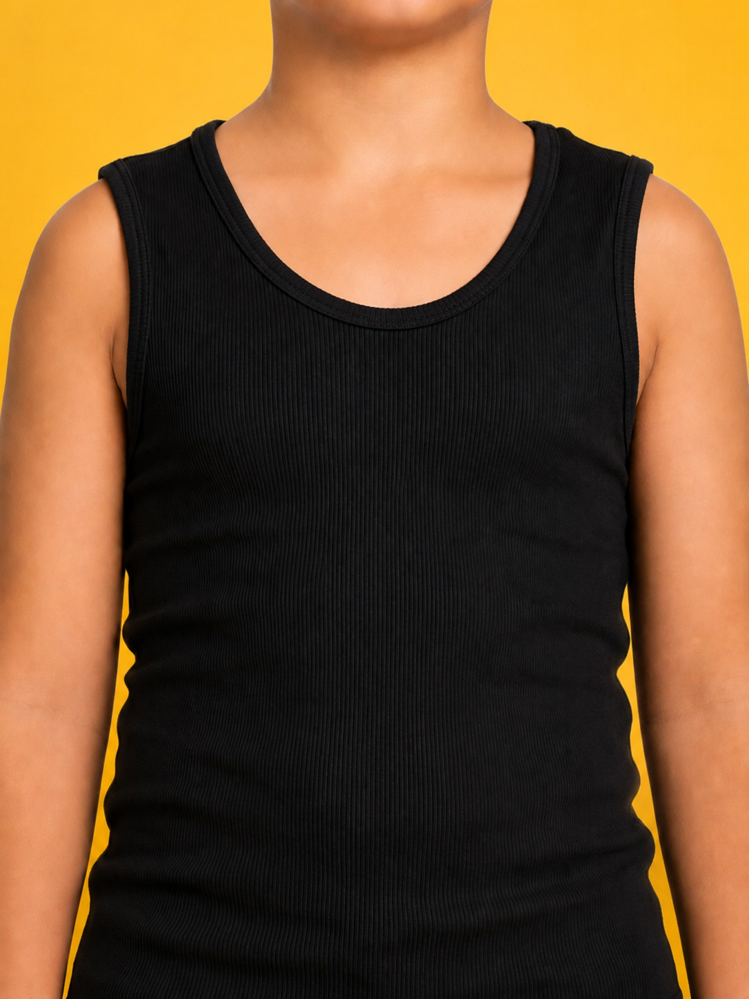 EASY WEAR VEST T-SHIRT FOR BOYS GIRLS SKY BLACK