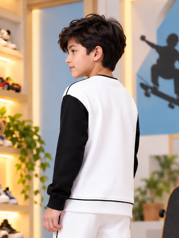 HUNK OVERSIZED SWEATSHIRT WHITE BLACK