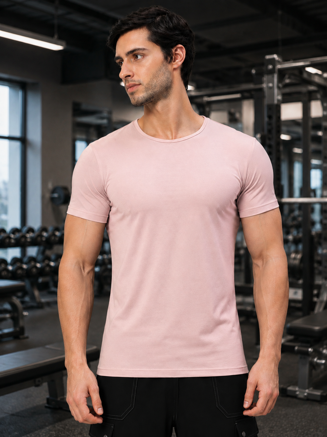 BEDROCK FIT REGULAR FIT T-SHIRT BABY PINK