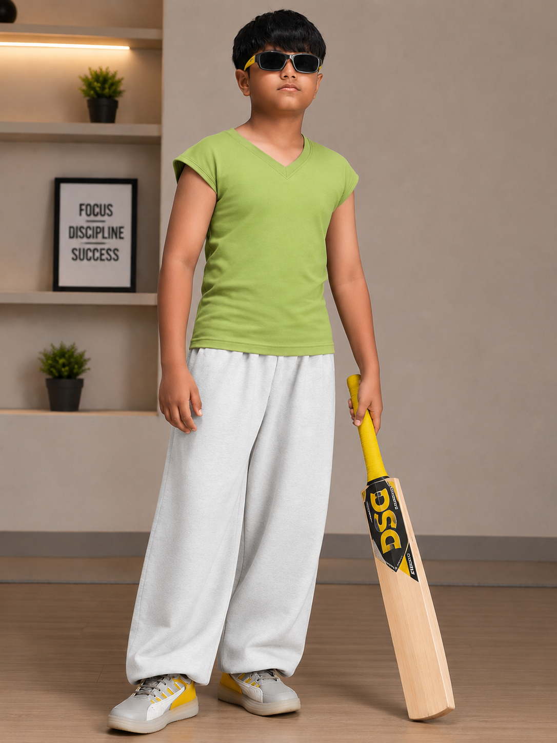 LEVELUP GAMER T-SHIRT FOR BOYS GIRLS GREEN
