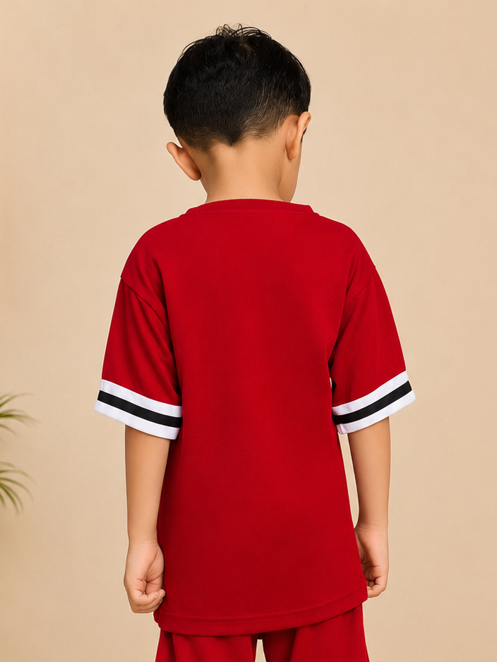 KING 22 VARSITY T-SHIRT FOR BOYS GIRLS RED
