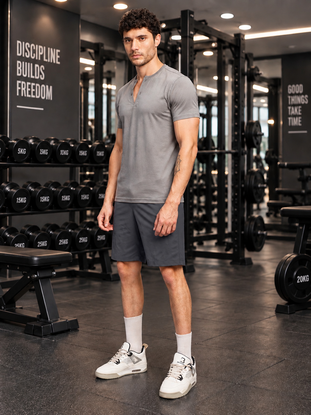 WORKOUT RUNNING REGULAR SHORTS DARK GREY
