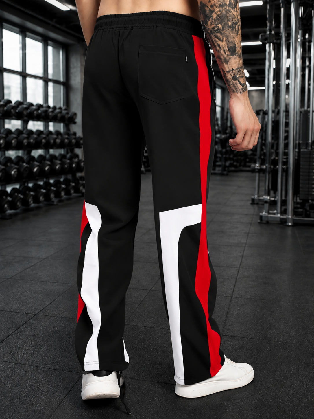 RETRO RUNNER RELAXED-FIT JOGGERS BLACK MULTI