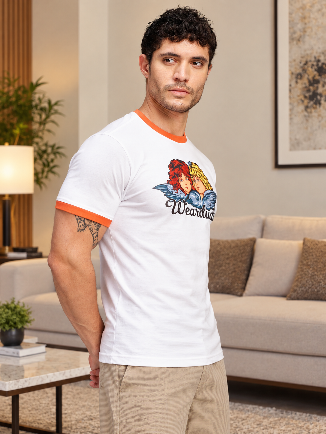 RINGER REGULAR FIT T-SHIRT WHITE