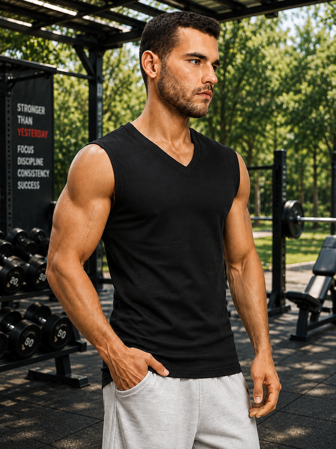 LEVELUP GAMER SLEEVELESS T-SHIRT BLACK