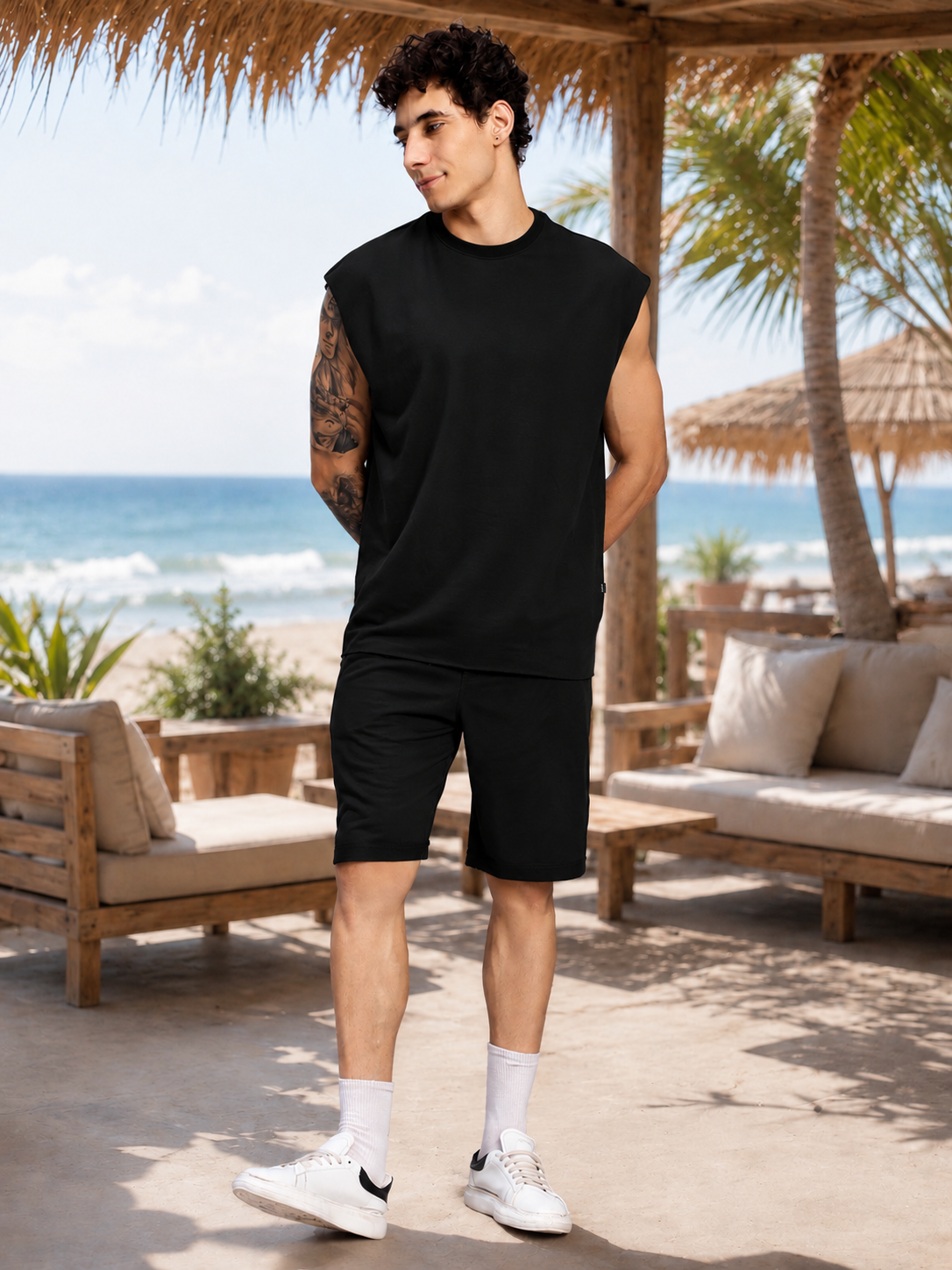 DRIVE MONOCHROME CO-ORD SET BLACK