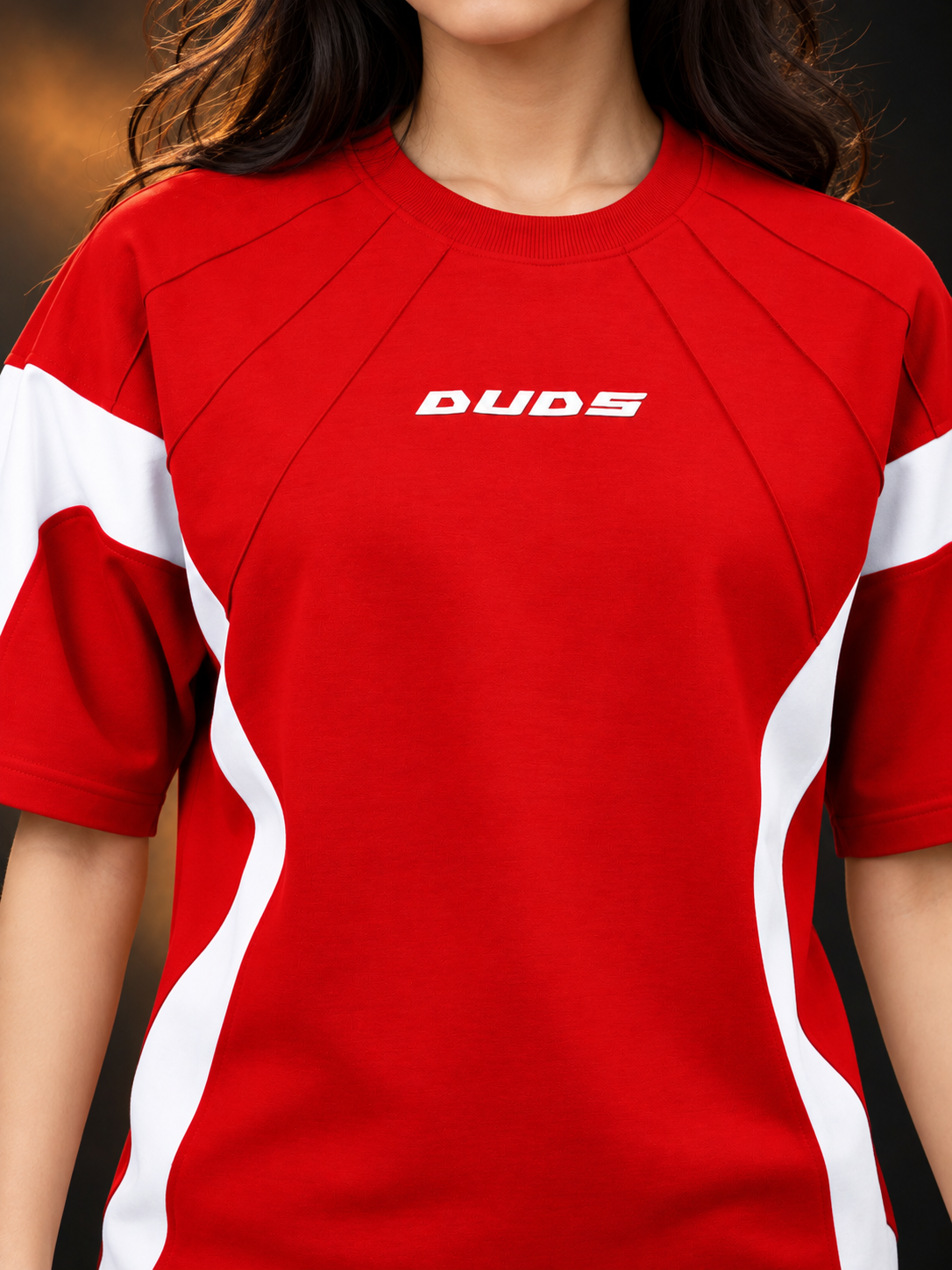 WOMEN WILD FORCE OVER-SIZED T-SHIRT RED